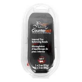 Counteract KIT-F Motorcycle Do It Yourself Tire/Wheel Balancing Beads Kit - (1) 2oz (2) 3oz Balancing Bead Applications, (3) Valve Caps and Cores, (1) Core Remover, Injector Bottle