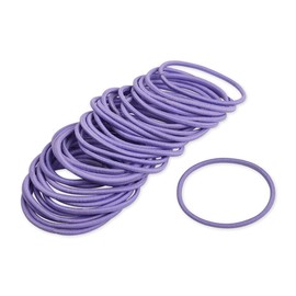 DS. DISTINCTIVE STYLE Hair Ties 50 Pieces 2.5 mm Elastic Hair Bands Hair Rubber Bands Ponytail Holders - Purple