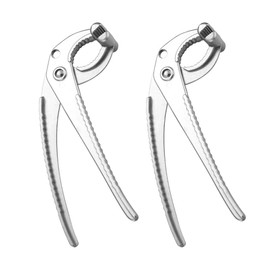 2 Pieces Aluminium Alloy Bowl Gripper Anti-scalding Tongs with Ergonomic Handle for Hot Plates and Bowls