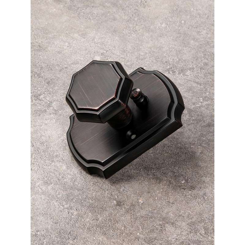SORWDUERM 2 Pack Oil Rubbed Bronze Door Knobs Interior Privacy