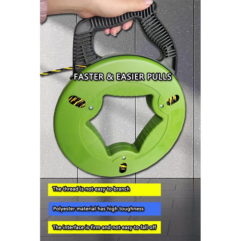 Fish tape wire puller 1/6-Inch x 165-Foot electrical fish tape