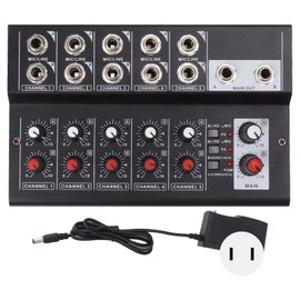 MIX5210 Sound Mixer Digital Mixer 10 Channel Compact Studio Mixer Keyboards Mixer for Home Studio Recording 100‑240V US Plug