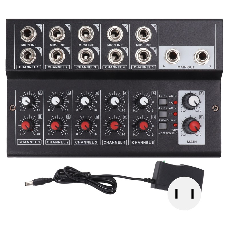 MIX5210 Sound Mixer Digital Mixer 10 Channel Compact Studio Mixer
