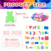 AYNKH 30 Pcs Foam Bath Animals And Vehicles And Graphics