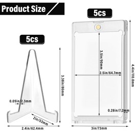 TIMESETL 35PT Magnetic Card Holder, One Touch Card Holder for Trading Cards, Baseball Card Protectors Trading Card Holder Magnetic Card Case for Baseball Card Sports Cards Game Cards