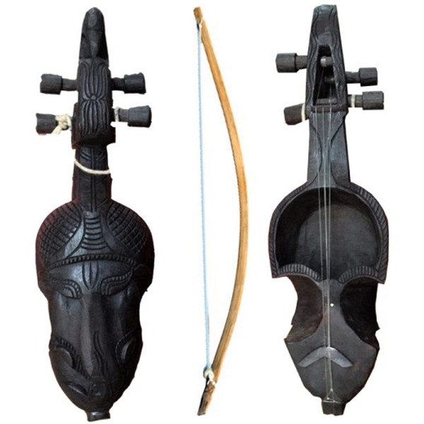 Sarangi Traditional Nepali Folk Musical Instrument Violin Gaine Single Wooden