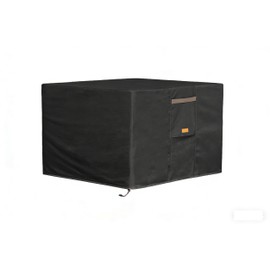 Garden Balsam 600D Heavy Duty Waterproof Patio Fire Pit Cover UV Resistant Rectangular Outdoor Firepit Covers 48" Wx 28" D x 24" H Black