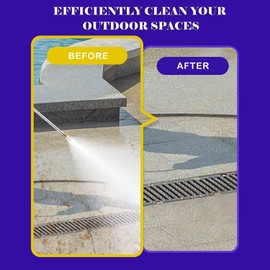 MAYSSKQ 2025 Hydro Jet Power Washer for Garden Hose | High-Pressure Nozzle Attachment with 2 Quick-Change Tips & Connectors, Durable Pressure Washer Tools​