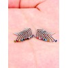 Mudder 20 Pieces Curved Nose Stud Stainless Steel Nose Ring