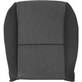 HECASA Bottom Seat Cover Driver Side Compatible with 2007-2014 Chevy Silverado 1500 2500HD 3500HD Front Black Driver Cloth Seat Cover Only