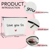 HUQIL Makeup Bag for Women Love You Sis, Sister Gifts