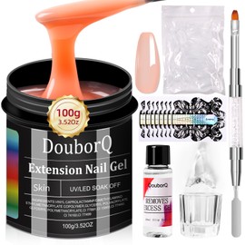 Builder Gel for Nails,100g Sculpture Gel builder Gel Nail kit,Nail Forms, Brush,Slip Solution for Nail Thickening,Nail extensions DIY Manicure