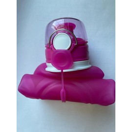 Sailing Botella de Agua Plegable Portátil de Silicona Líquida de Grado Médico 1000 ml a Prueba de Fugas con Tapa Giratoria, Sin BPA, Material Seguro (Rojo Rosa)