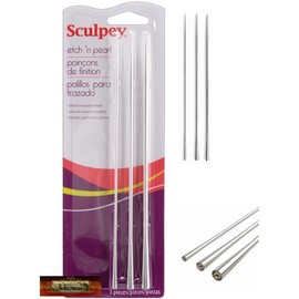 M00303 MOREZMORE 3pc Sculpey Tool Set Etch n Pearl Sculpting Tools Clay Tools