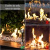 GASPRO 10 lbs Clear Fire Glass for Fire Pit Table,