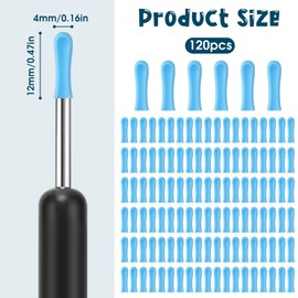 100 Pcs Ear Cleaner Tips Ear Wax Removal Replacement Tips Replacement Tips Ear for Wet/Dry Ear Wax Cleaning Ear Spoons Accessories Set for Adults Ear Wax Removal Endoscope