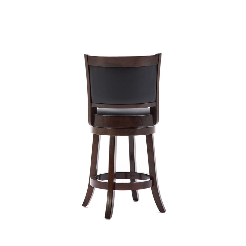 Boraam Augusta Counter Height Swivel Stool, 24-Inch, Cappuccino