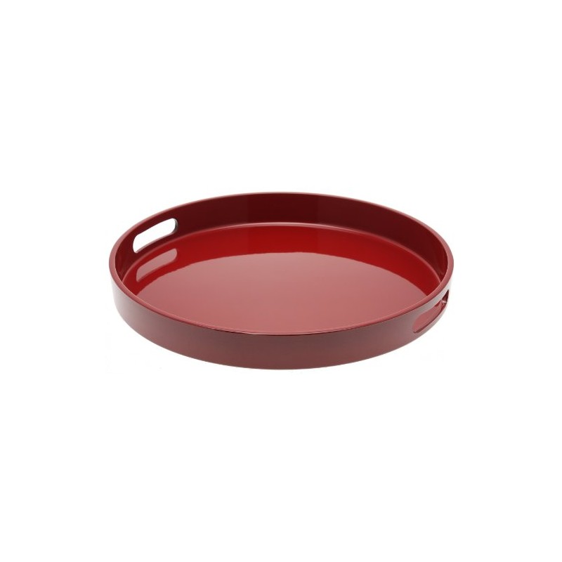 Kotobuki Red Lacquer Serving Tray, 13-1/2-Inch