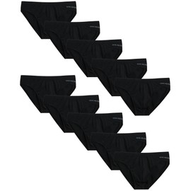 Van Heusen Mens Underwear Briefs - 10 Pack Quick Dry Low Rise Briefs No Fly Performance Underwear for Men Pack, Size Medium, Black