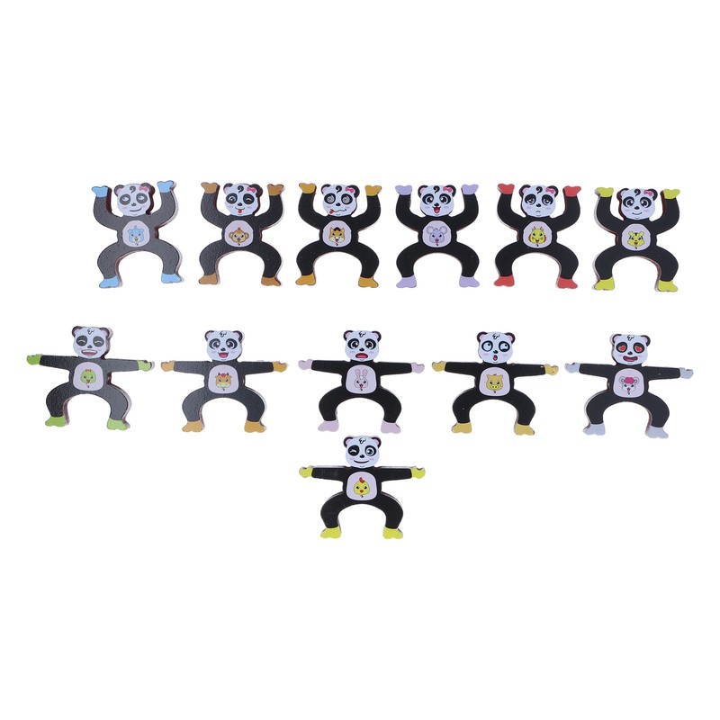 Wooden Stacking Games Toddler Children Interlock Balancing Blocks Educational ToyPanda