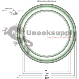IMC Audio 2 Polk Audio 10 Inch Speaker Repair Subwoofer Surround Foams Kit