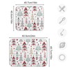 Kcldeci Christmas Cartoon Trees Dish Drying Mat for Kitchen Counter