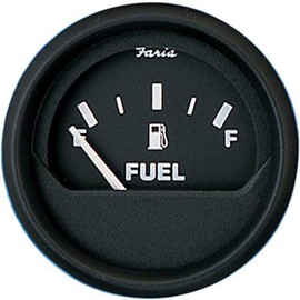 Faria Beede Instruments Faria Beede Faria 12801 Euro Fuel Level Gauge (E-1/2-F) - 2", Black