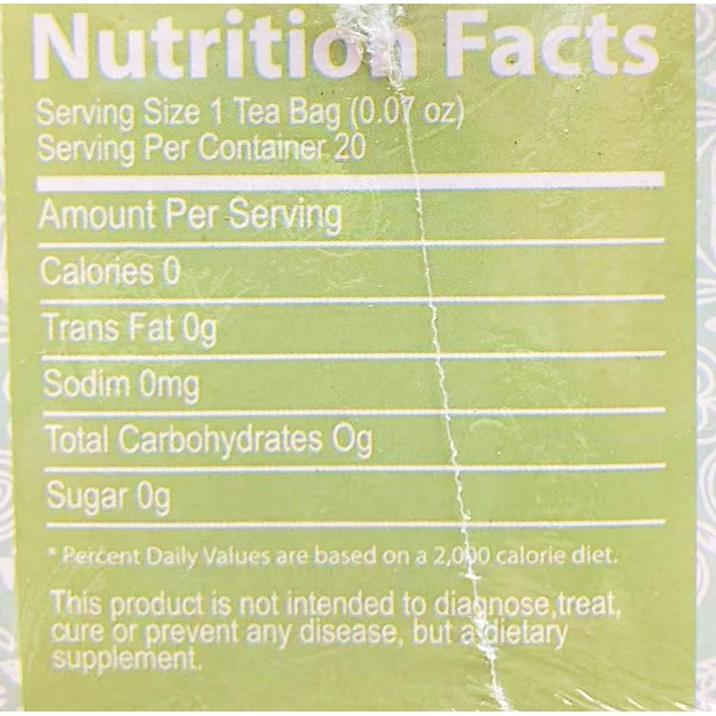 100% Organic Green Tea, (20 Tea Bags, 1.4 oz),3 Packs