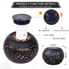 Solar Table Lights Outdoor Waterproof - 2 Pack Dancing Flickering
