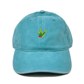 Gift for Hummingbird lover, Hummingbird embroidered baseball cap, Humming bird cotton baseball cap, custom ball cap, dad hat (AQUA)