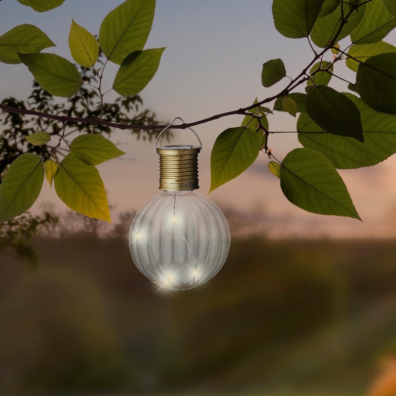 Lumineo Set of 4 Hanging Solar Lights Outdoor - Outdoor