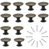 12 Pcs Retro Pull Handles, 30MM Bronze Kitchen Cabinet Drawers
