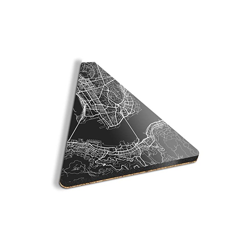 1 x Triangle Coaster - Hong Kong Urban Street Map