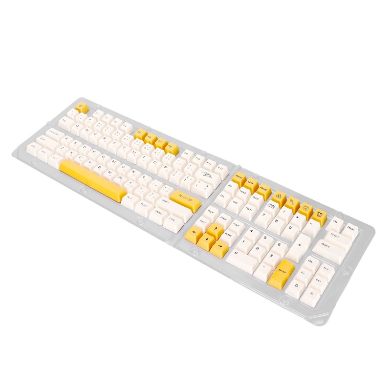 Keyboard Keycaps Bee Milk Subject PBT Material OEM Height Dye