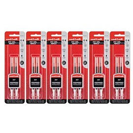 Uni-Ball Signo 207 Gel Pen Refills, 0.7mm, Medium Point, Black Ink, Pack of 12