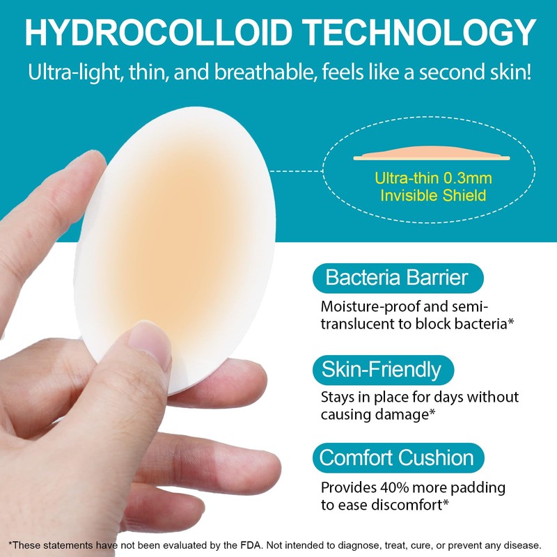 Blister Plasters for Feet - 30ct Mixed Size Hydrocolloid Gel
