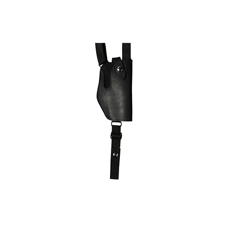 Barsony New Black Leather Vertical Shoulder Holster Compatible with Glock