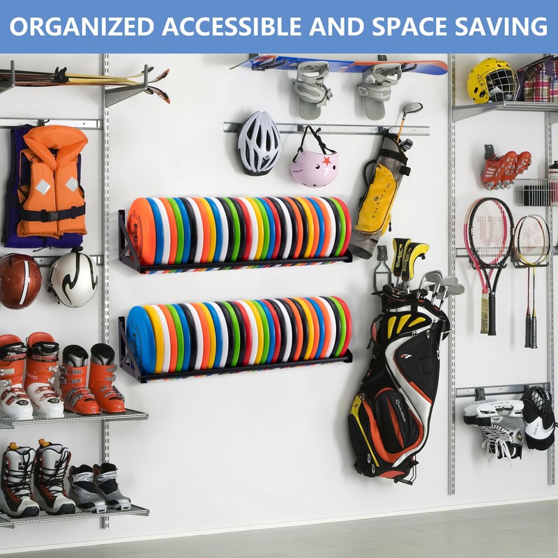 DECORDEEP 2 Pcs Disc Golf Rack Wall Mount, Disc Golf