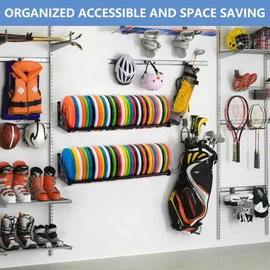DECORDEEP 2 Pcs Disc Golf Rack Wall Mount, Disc Golf Storage, Disc Golf Wall Hanger, Disc Golf Shelf for Wall, Disc Rack Storage, Wall-Mounted Disc Golf Organizer for Home, Garage