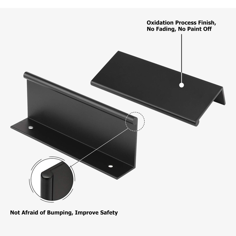 Peaha 30 Pack Kitchen Cabinet Handles 3-3/4 inch Black Pulls