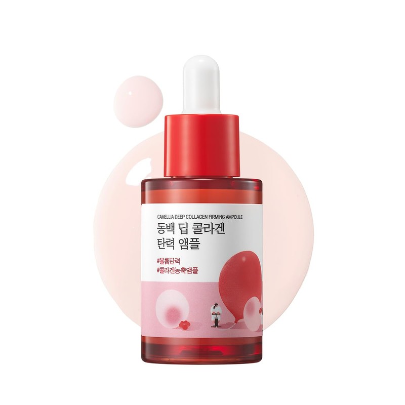 ROUND LAB Camellia Deep Collagen Firming Ampoule 1.01 Fl Oz,