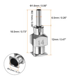 sourcing map 12pcs 14Gauge Stainless Steel Dispensing Needles, 1/4" All Metal Glue Needle Tube Blunt Tips Luer Lock for Thick Liquids, Ink, Glue, Lab Use