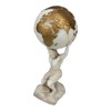 Atlas Titan God Statue Sculpture Figure Grey Patina Cast Marble