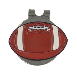 American Football Golf Ball Marker with Hat Clip – Durable Enamel Metal Marker, Great Gift for Football & Golf Fans