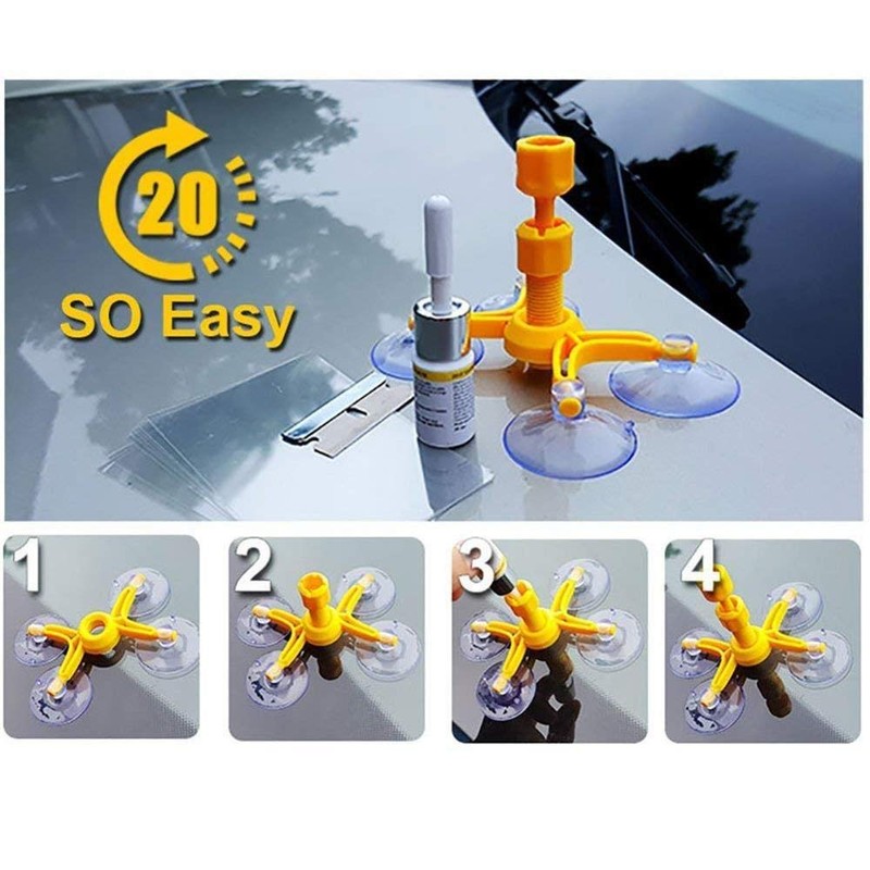 JAAGS Windshield Repair Kit for Big Crack and Broken Star