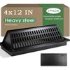 4x12 Floor Register with Vent Deflector, Heavy Duty Steel 2-in-1