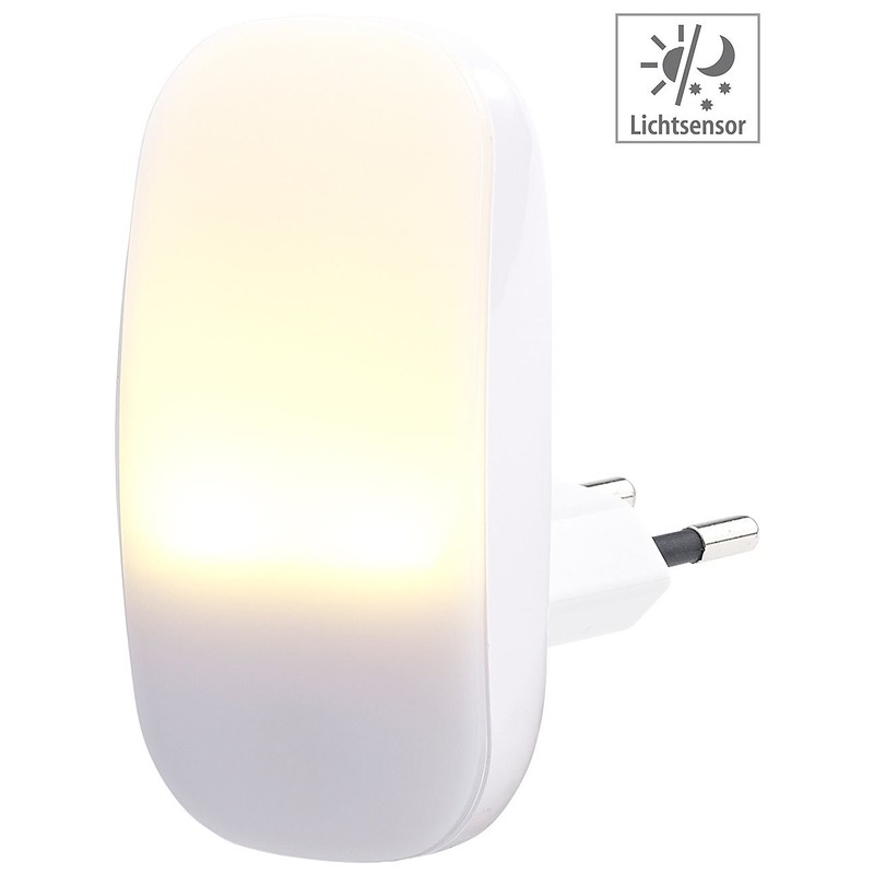 Lunartec Kinderlicht: 2 kompakte LED-Steckdosen-Nachtlichter, Dämmerungssensor, 1 lm, 0,25 W