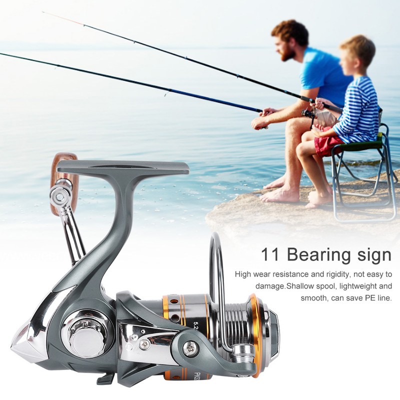 11 Shaft Bevel Connection Shallow Spool Lure Spinning Reel Fishing