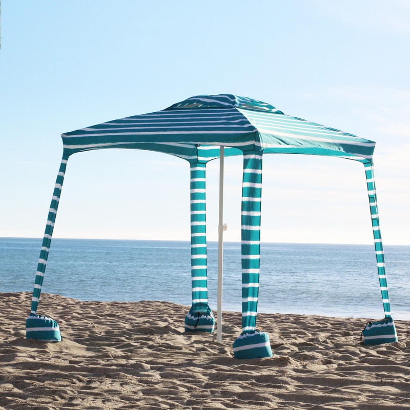 AMMSUN Beach Cabana, 6.2'×6.2' Beach Canopy, Easy Set up and