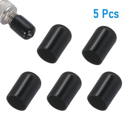 FOCMKEAS 5 PCS Round Rubber End Cap, 1.57"(40mm) ID Vinyl Flexible Screw Thread Protectors(Length 30mm), Bolt End Caps for Metal Tubing Rod Bolt Tip, Black
